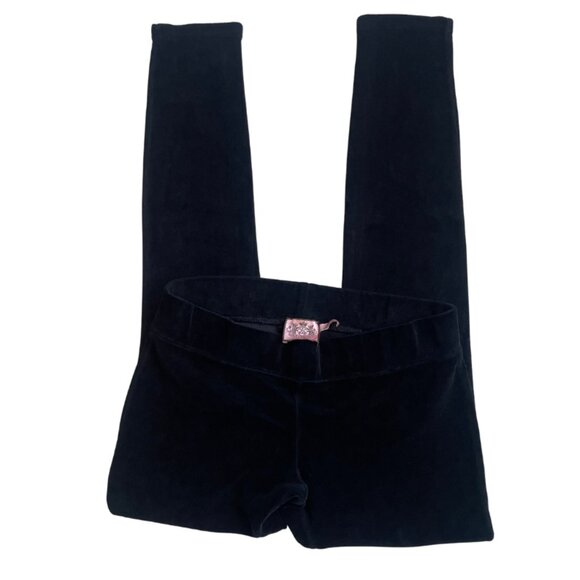 juicy couture black velour leggings size small - Picture 1 of 6